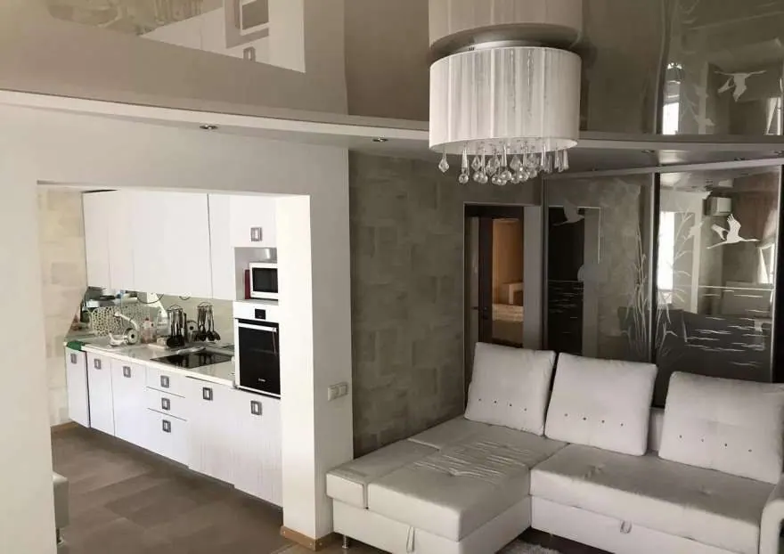 Двухуровневый потолок в гостиную — Абакан, Некрасова, 31а, фото 3